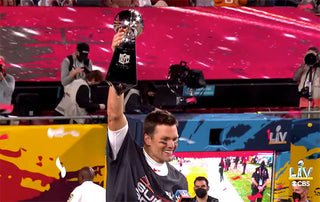 Tom Brady Hoists the Iconic Vince Lombardi Trophy for Unprecedented 7th Time