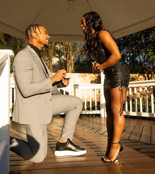 NFL Pro Jonathan Owens Picks 3-Carat Oval Diamond for Star Gymnast Simone Biles