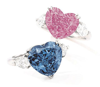 Sotheby’s Marks Return to Live Auctions With Pair of Heart-Shaped Diamond Rings