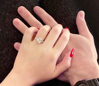 Actress Kat Dennings Shows Off Her New Three-Stone Diamond Engagement Ring