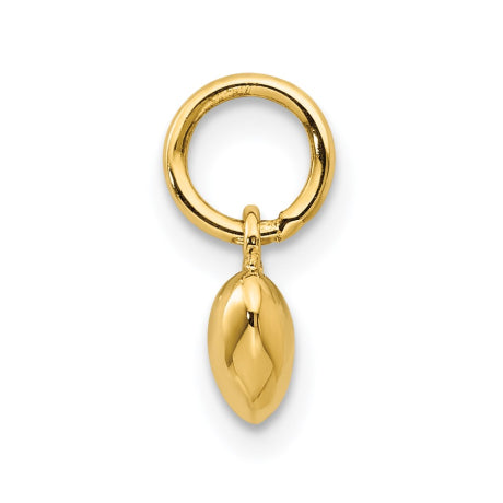 14K Polished 3-D Puffed Heart Charm