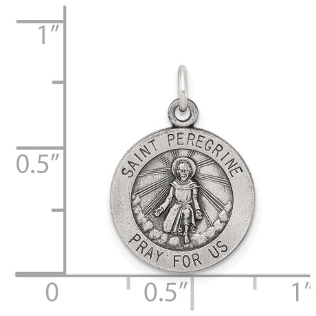Sterling Silver St. Peregrine Medal