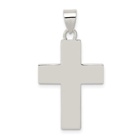 Sterling Silver Polished The Lords Prayer Cross Pendant
