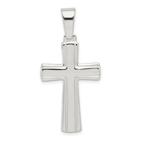 Sterling Silver Polished Cross Pendant