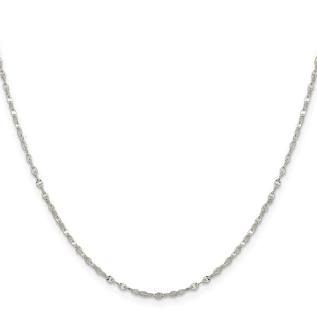 Sterling Silver 1.75mm Fancy Wave Flat Link Chain