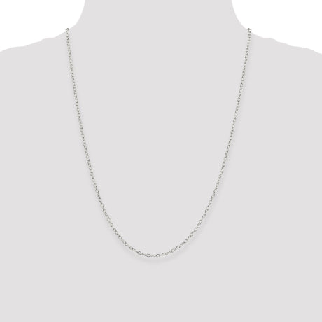 Sterling Silver 2.25mm Oval Cable Chain
