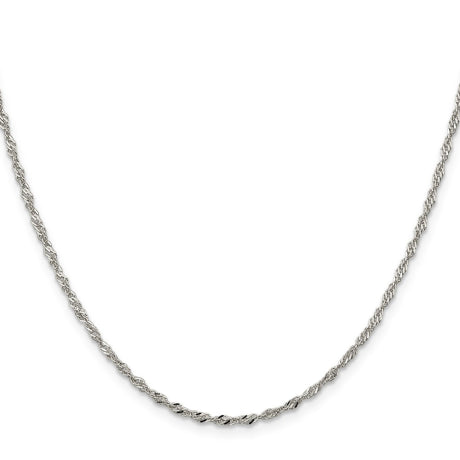 Sterling Silver 2mm Singapore Chain
