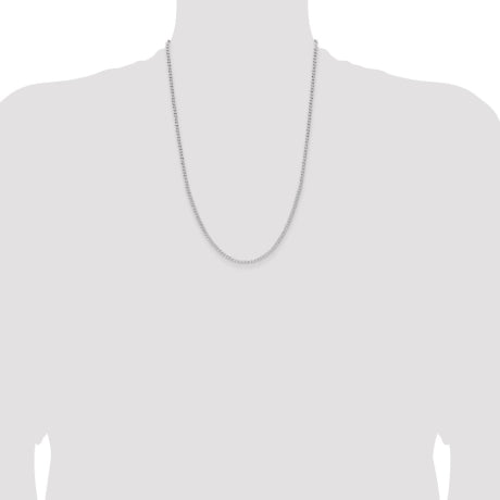 Sterling Silver 3.0mm Open D/C Curb Chain