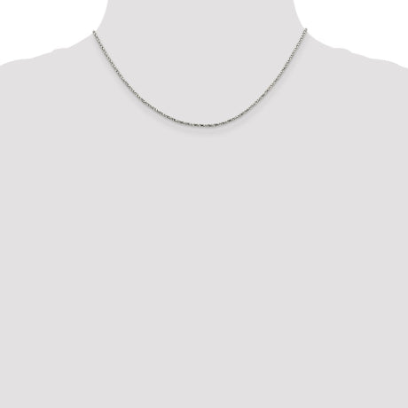 Sterling Silver 1.35mm Twisted Box Chain