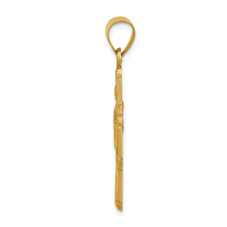 14k Four-Way Medal Hollow Pendant