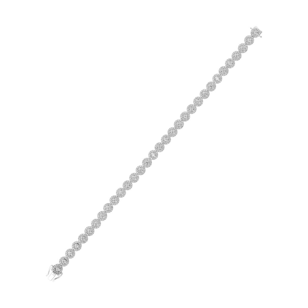 14Kt White Gold Diamond 3Ctw Bracelet