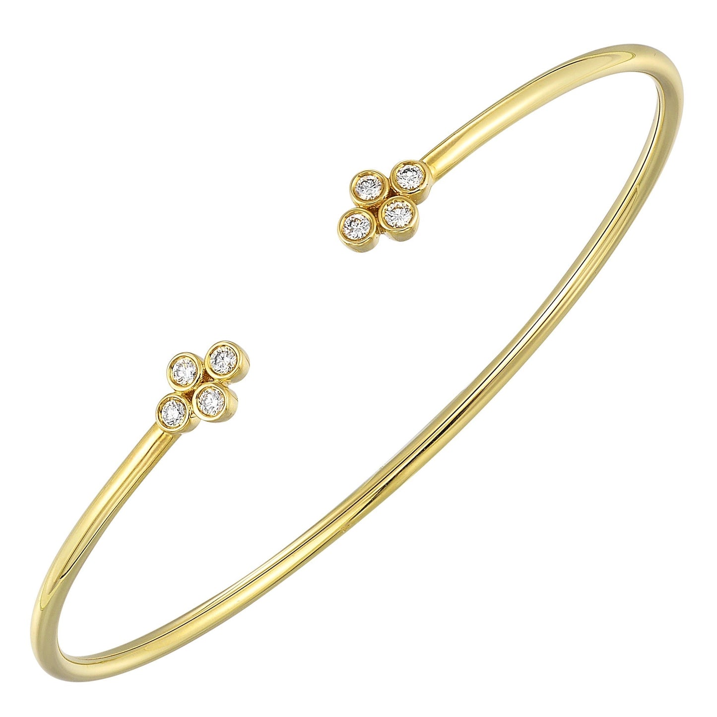 14Kt Yellow Gold Diamond 1/5Ctw Bangle