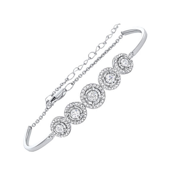 14Kt White Gold Diamond 7/8Ctw Bracelet