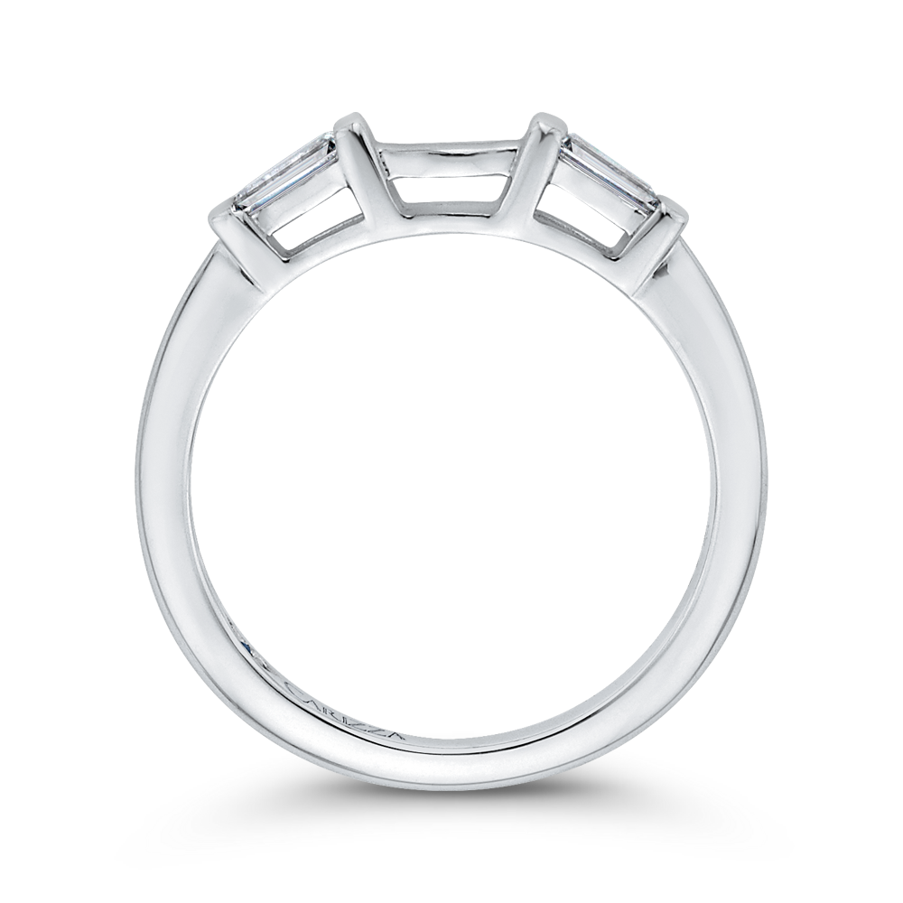 Baguette Cut Diamond Wedding Band in 14K White Gold