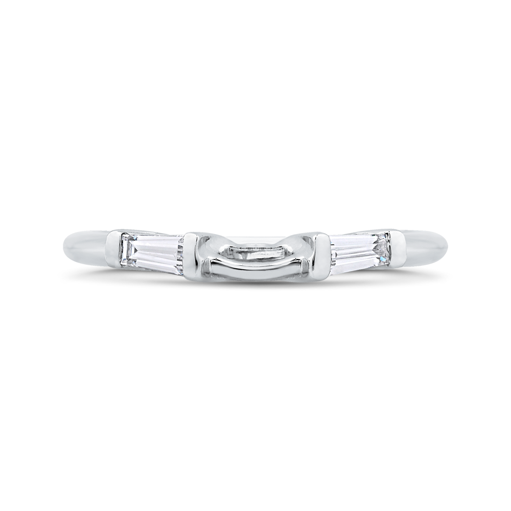 Baguette Cut Diamond Wedding Band in 14K White Gold