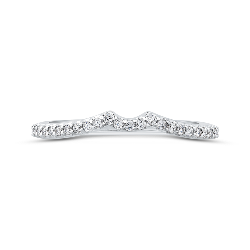 Round Diamond Wedding Band in 14K White Gold
