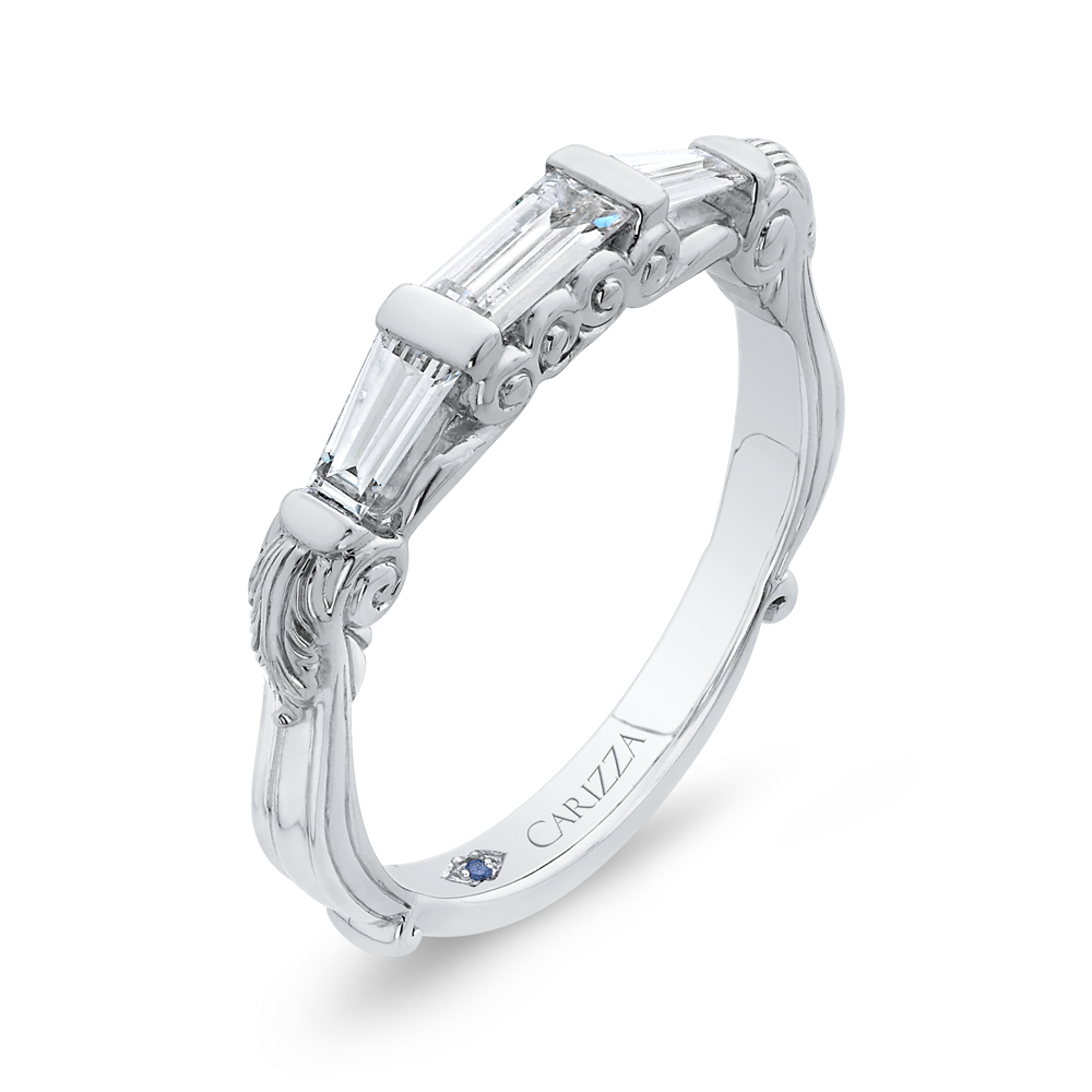 Baguette Cut Diamond Wedding Band in 14K White Gold