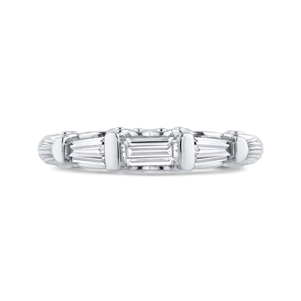 Baguette Cut Diamond Wedding Band in 14K White Gold