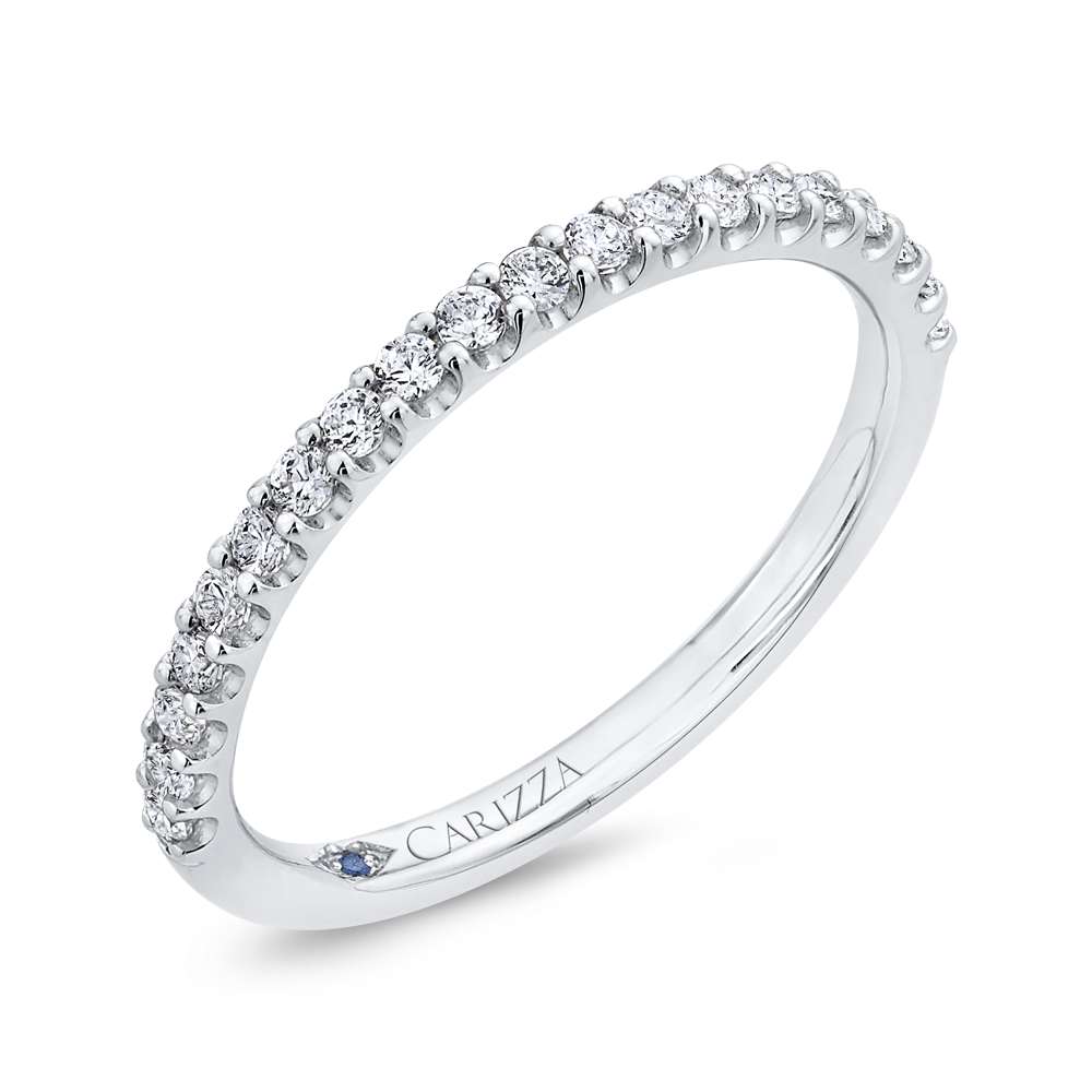 Half-Eternity Diamond Wedding Band in 14K White Gold
