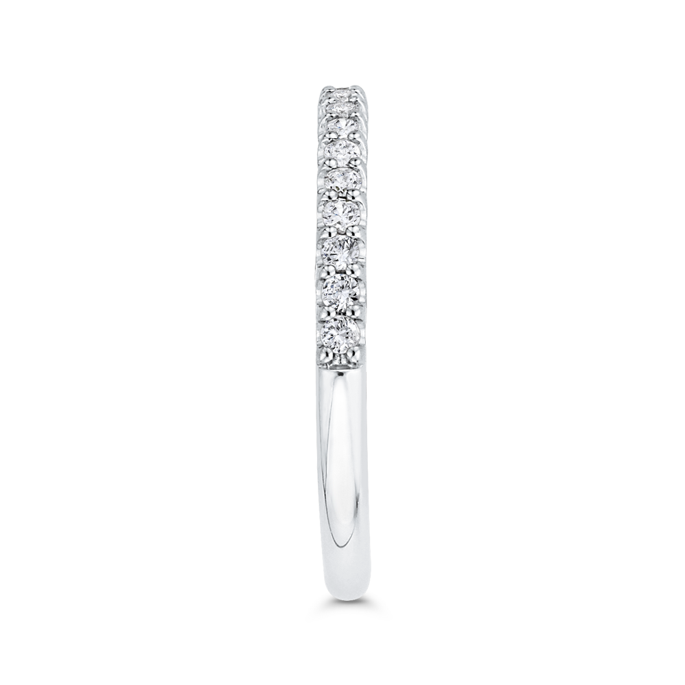Half-Eternity Diamond Wedding Band in 14K White Gold