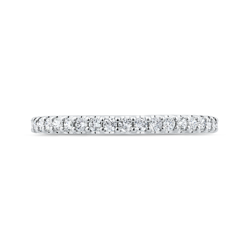 Half-Eternity Diamond Wedding Band in 14K White Gold