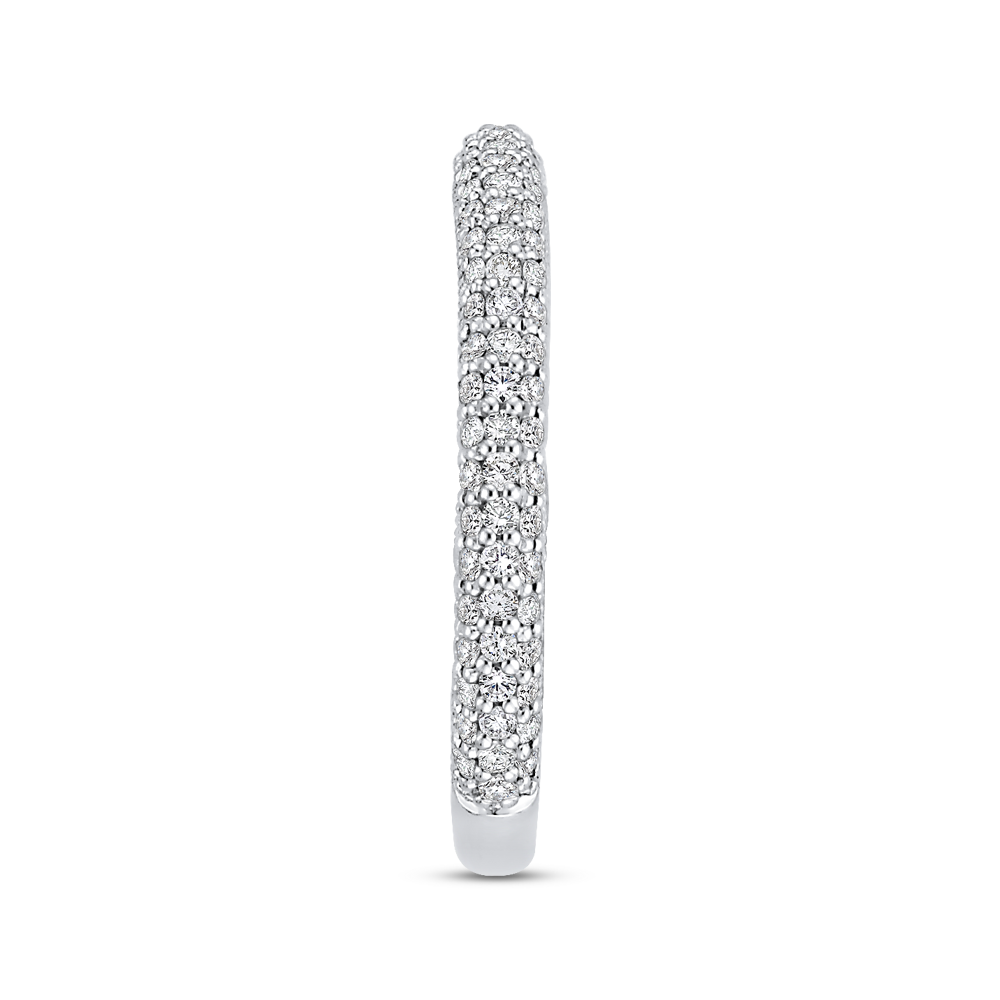 Round Diamond Wedding Band in 14K White Gold