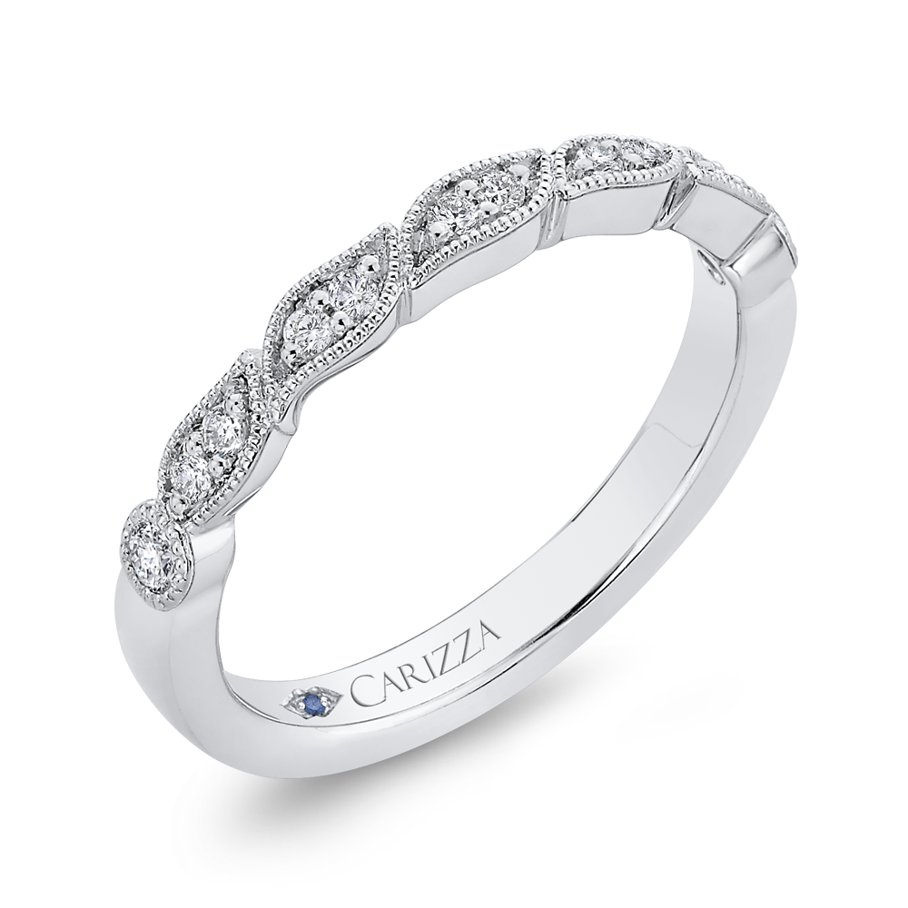 Half-Eternity Wedding Band In Round Diamond 14K White Gold in 14K White Gold