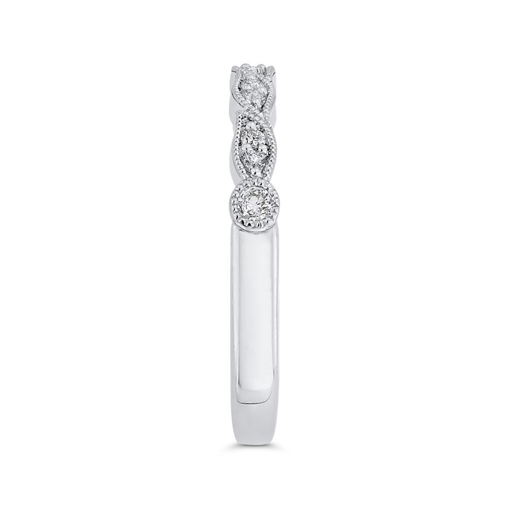 Half-Eternity Wedding Band In Round Diamond 14K White Gold in 14K White Gold
