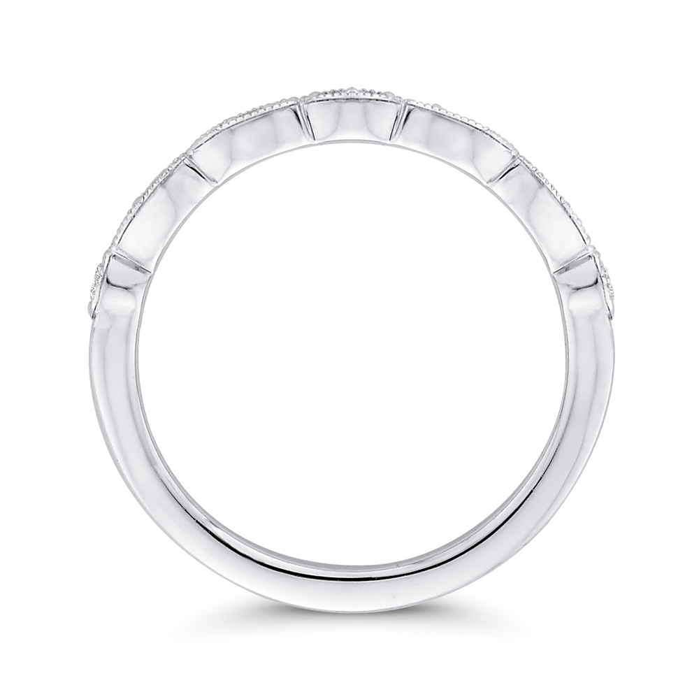Half-Eternity Wedding Band In Round Diamond 14K White Gold in 14K White Gold