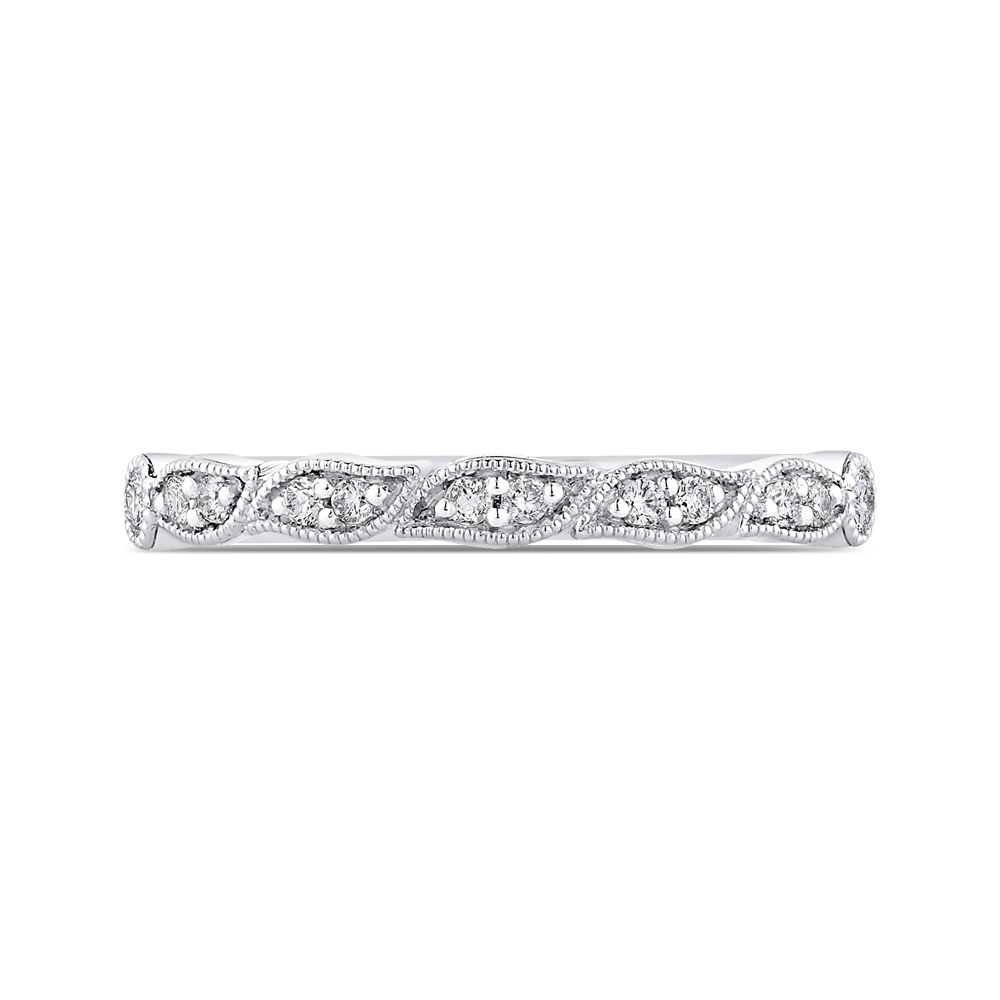 Half-Eternity Wedding Band In Round Diamond 14K White Gold in 14K White Gold