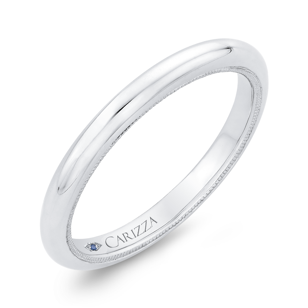Plain Wedding Band in 14K White Gold