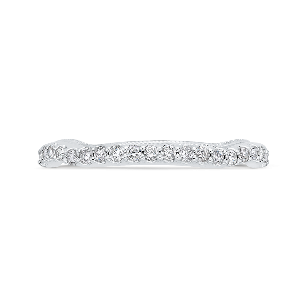 Diamond Half-Eternity Wedding Band in 14K White Gold