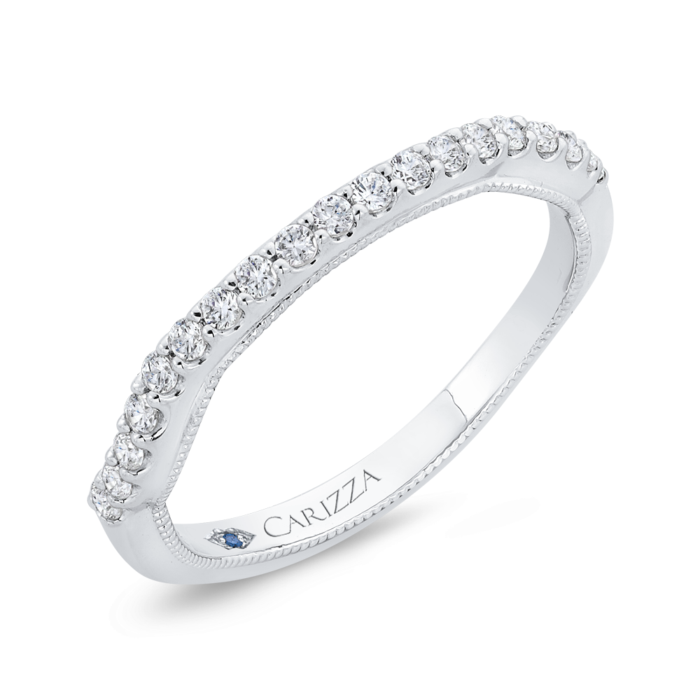 Diamond Half-Eternity Wedding Band in 14K White Gold