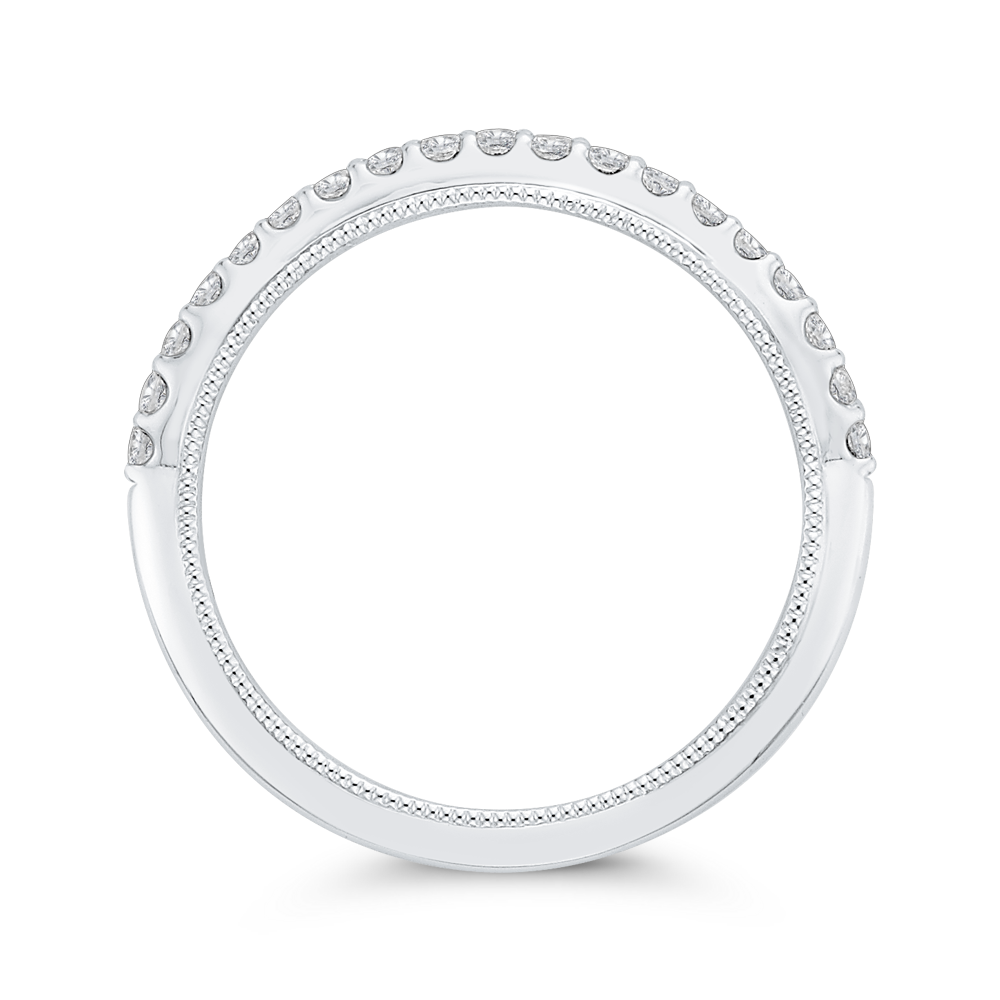 Diamond Half-Eternity Wedding Band in 14K White Gold