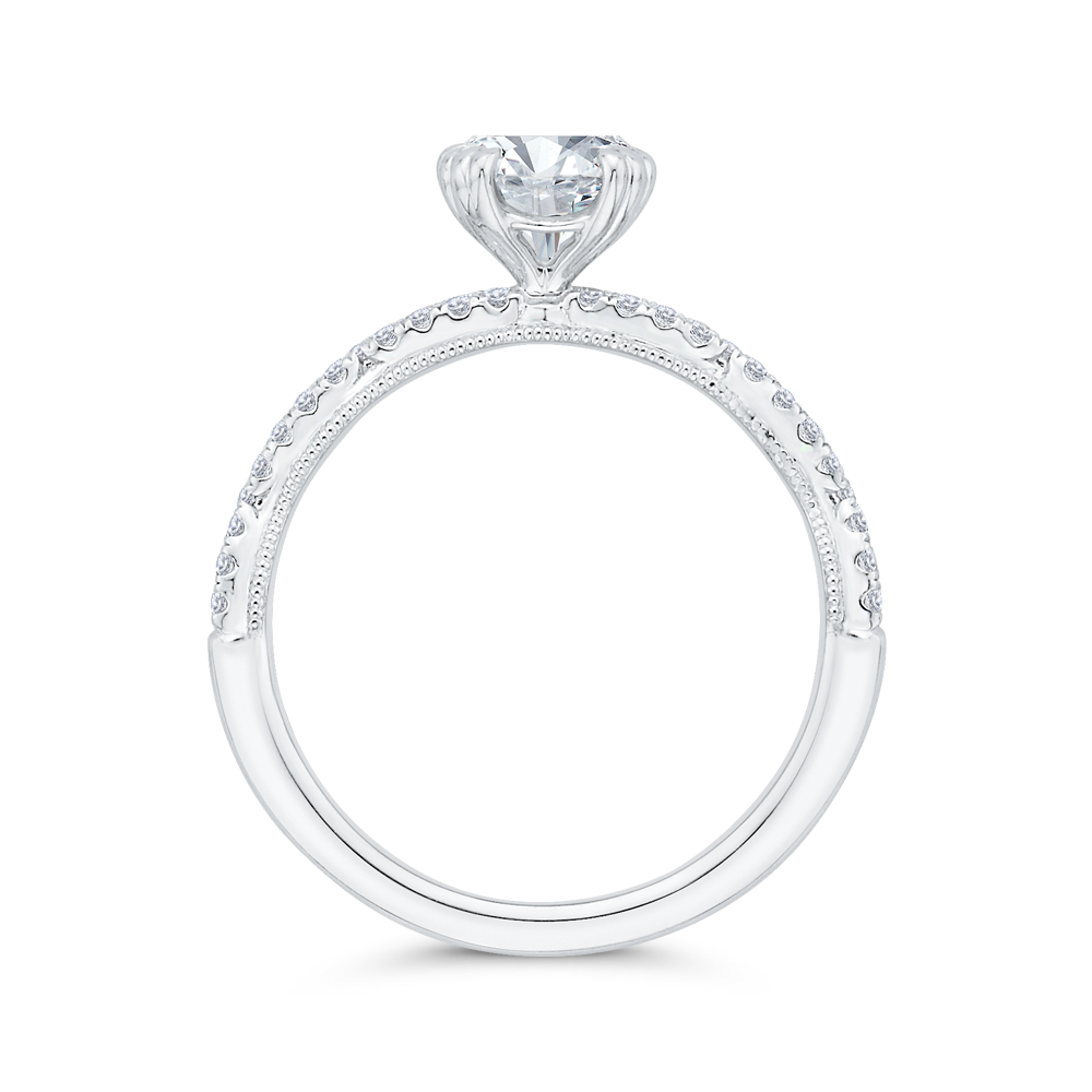 Diamond Engagement Ring in 14K White Gold (Semi-Mount)