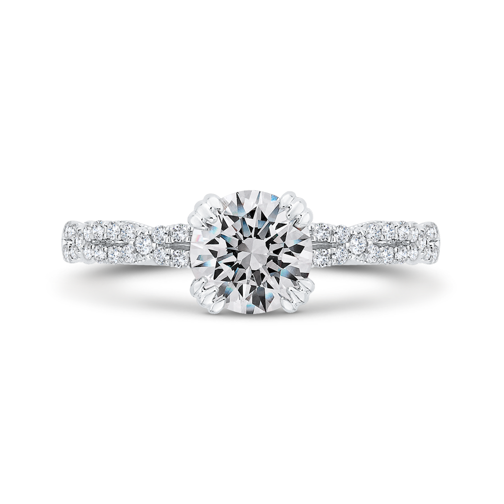 Diamond Engagement Ring in 14K White Gold (Semi-Mount)