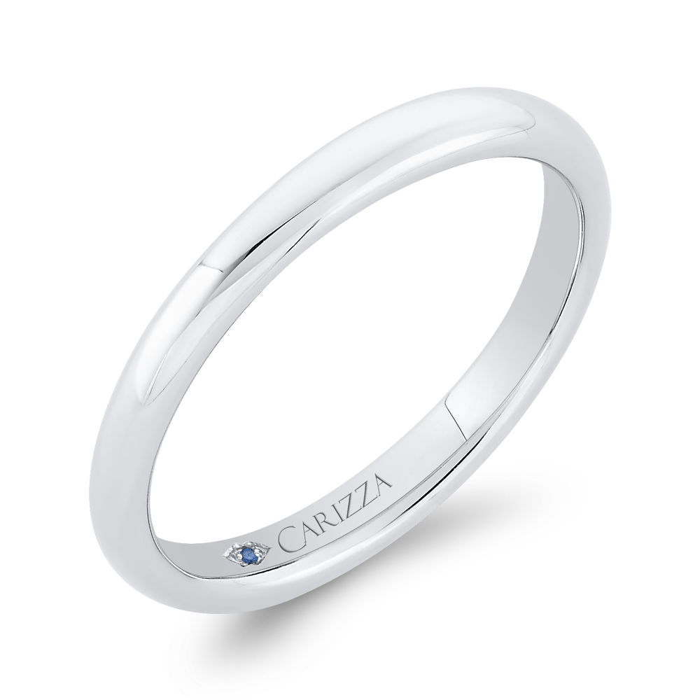 Plain Wedding Band in 14K White Gold