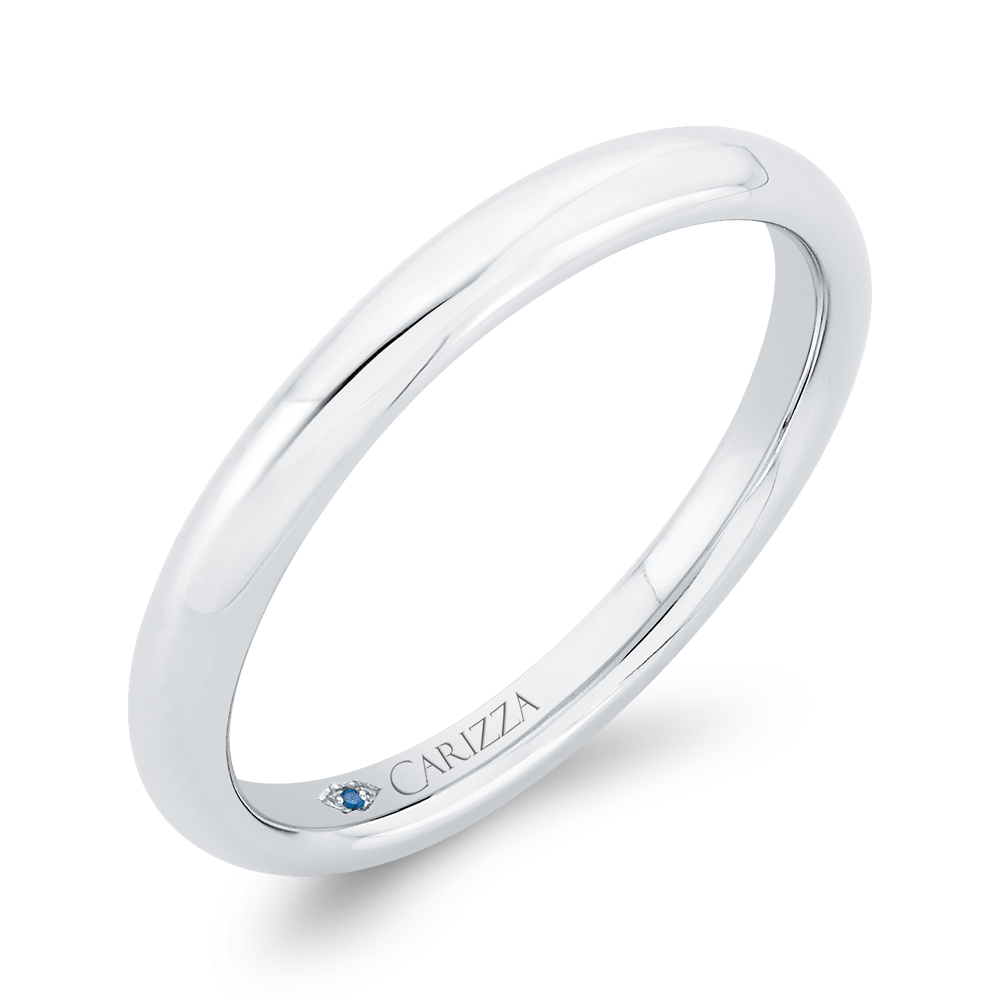 Plain Wedding Band in 14K White Gold
