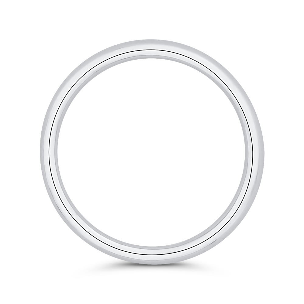 Plain Wedding Band in 14K White Gold