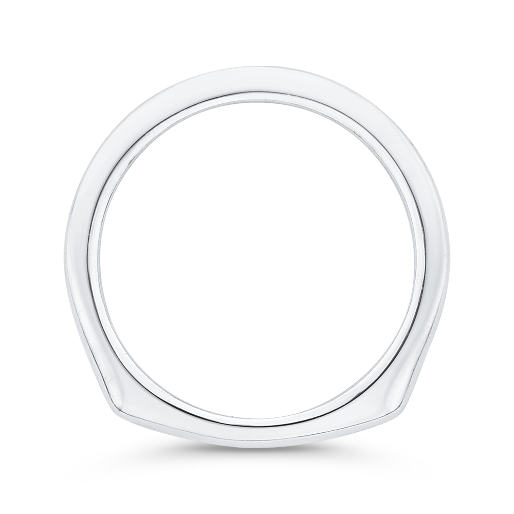Plain Wedding Band in 14K White Gold