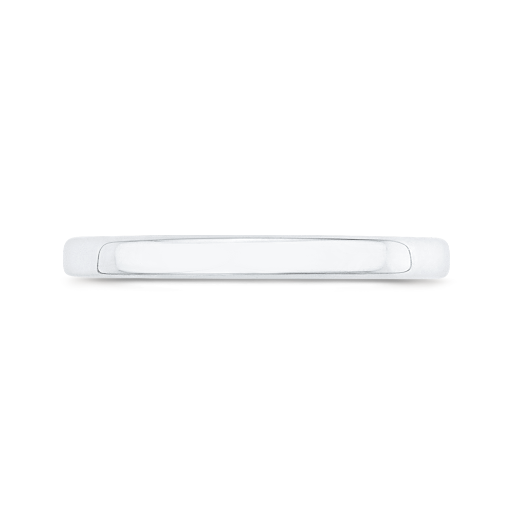 Plain Wedding Band in 14K White Gold