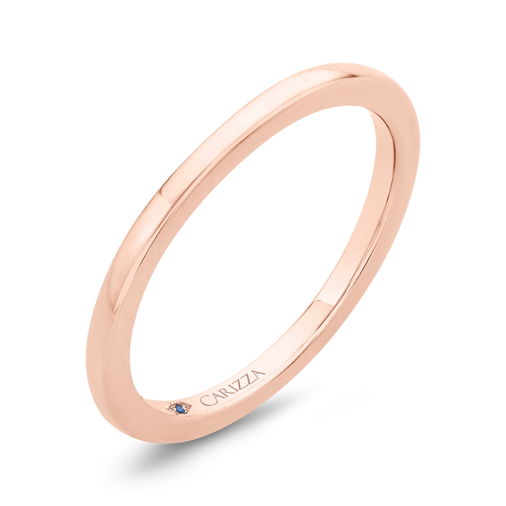 Plain Wedding Band in 14K Rose Gold