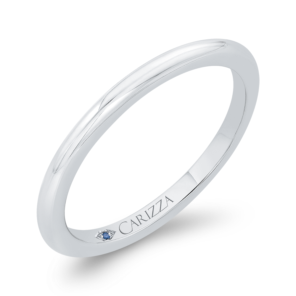 Plain Wedding Band in 14K White Gold