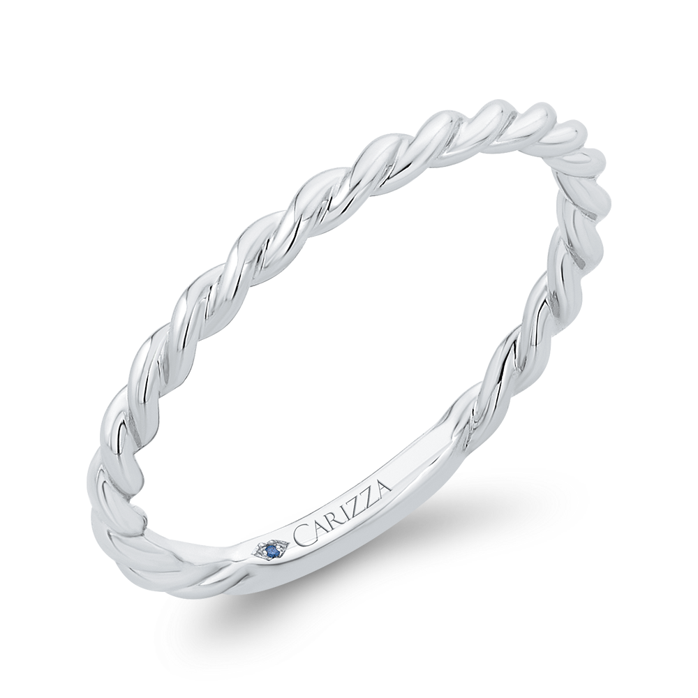 Plain Wedding Band in 14K White Gold