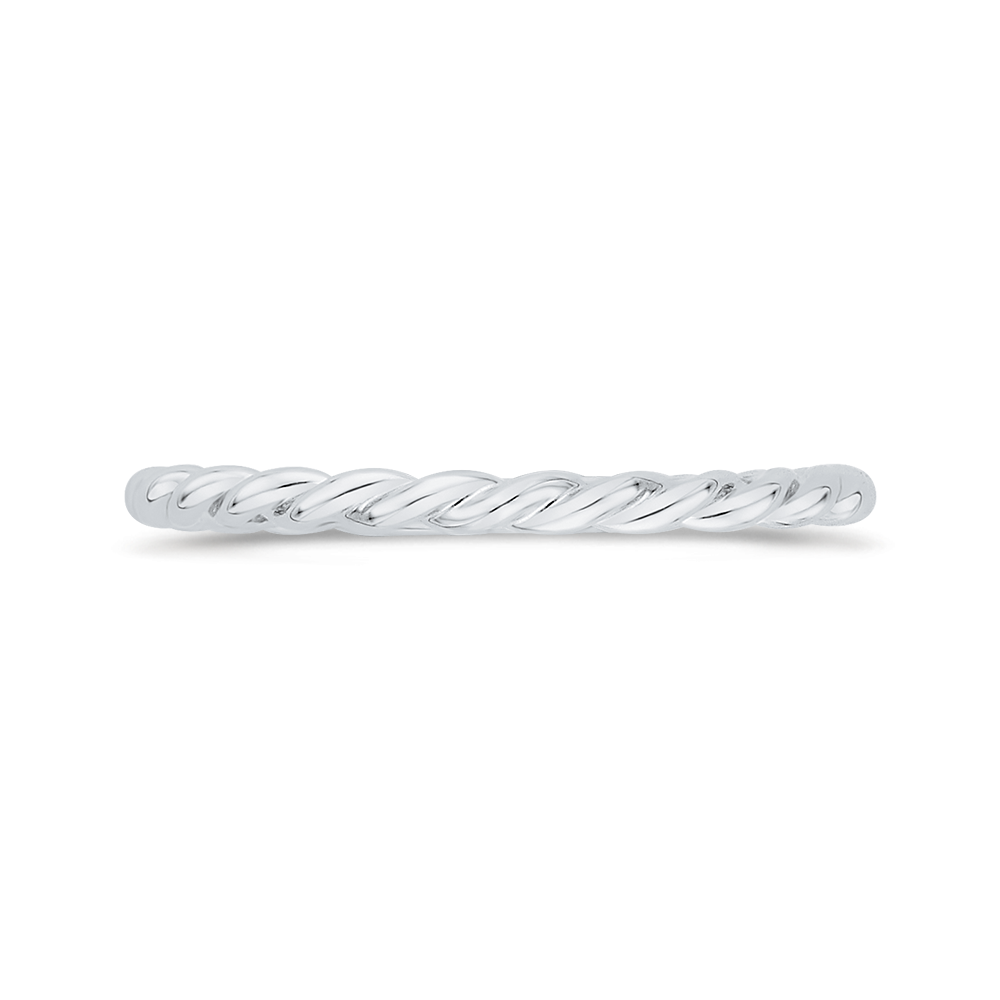 Plain Wedding Band in 14K White Gold