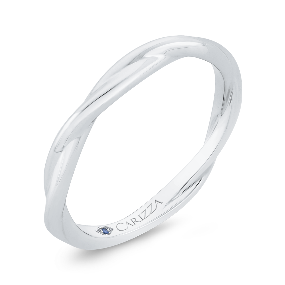 Plain Wedding Band in 14K White Gold
