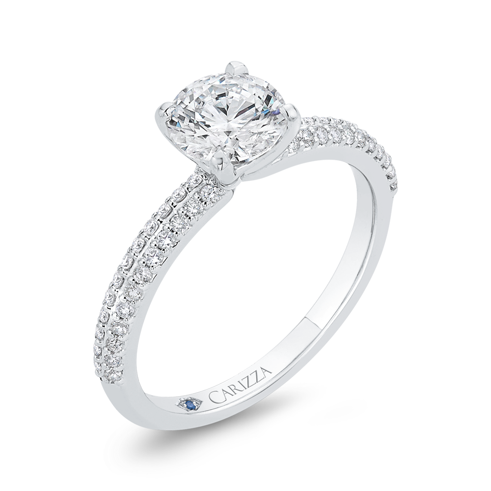 Diamond Engagement Ring in 14K White Gold (Semi-Mount)