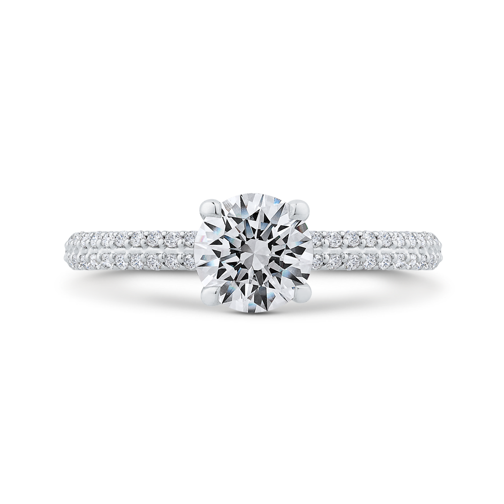 Diamond Engagement Ring in 14K White Gold (Semi-Mount)