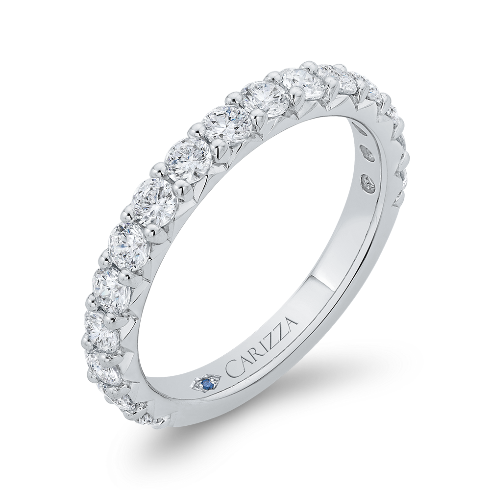Half-Eternity Wedding Band in 14K White Gold