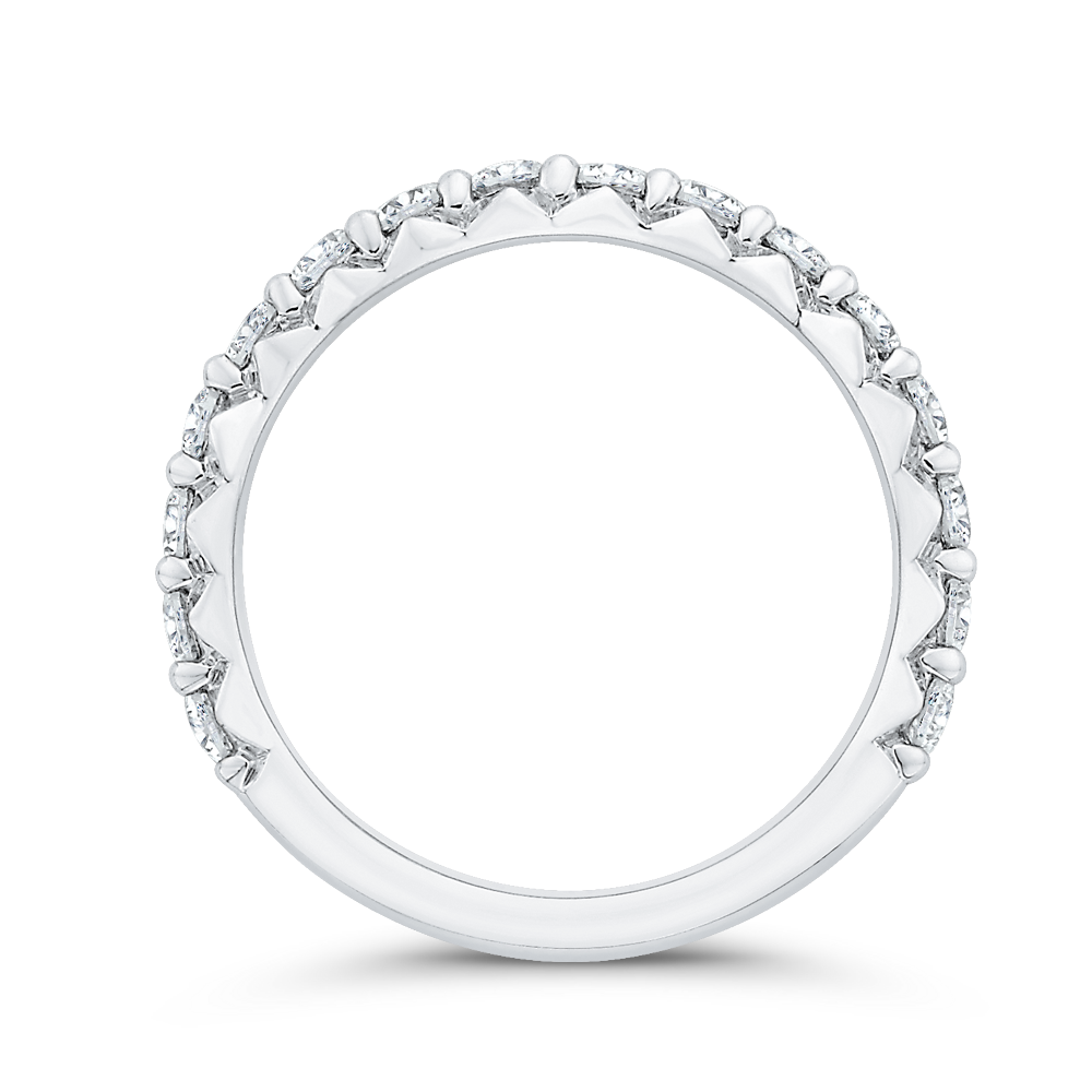 Half-Eternity Wedding Band in 14K White Gold